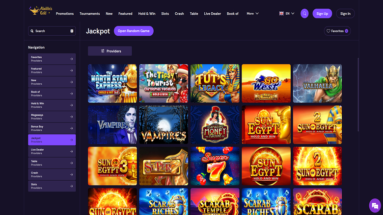 AladdinsGold Casino — Jackpot games