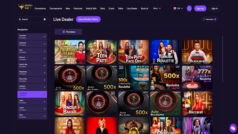 AladdinsGold Casino — Livedealer