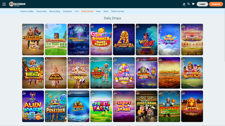 Alexander Casino — Daily drops