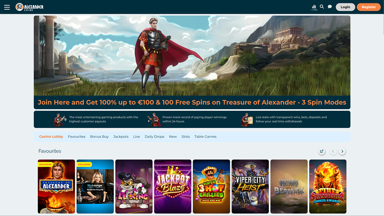 Alexander Casino — Homepage