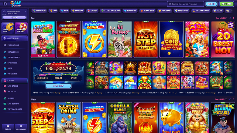 Alf Casino — Games lobby