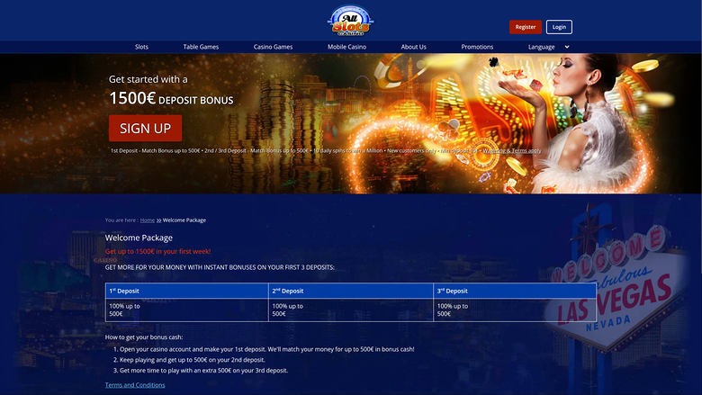 All Slots Casino — Promotions page