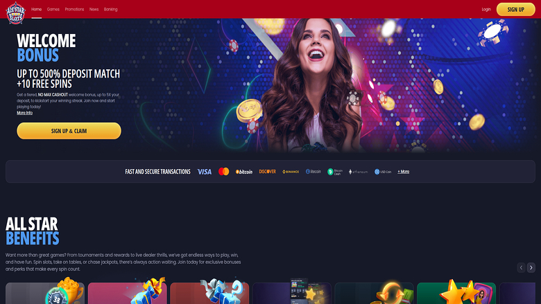 All Star Slots — Homepage