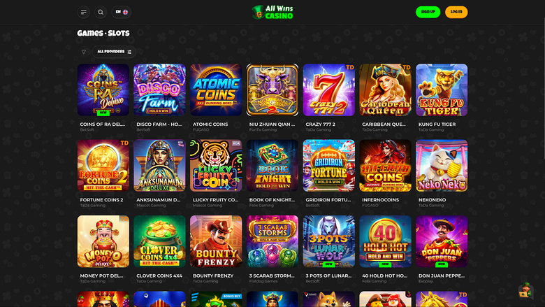 All Wins Casino — Games lobby