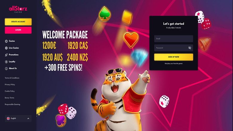AllStarz Casino — Homepage
