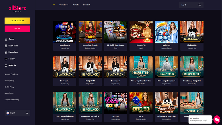 AllStarz Casino — Livedealers