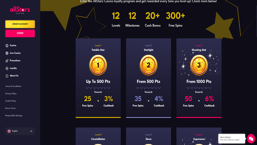 AllStarz Casino — VIP section