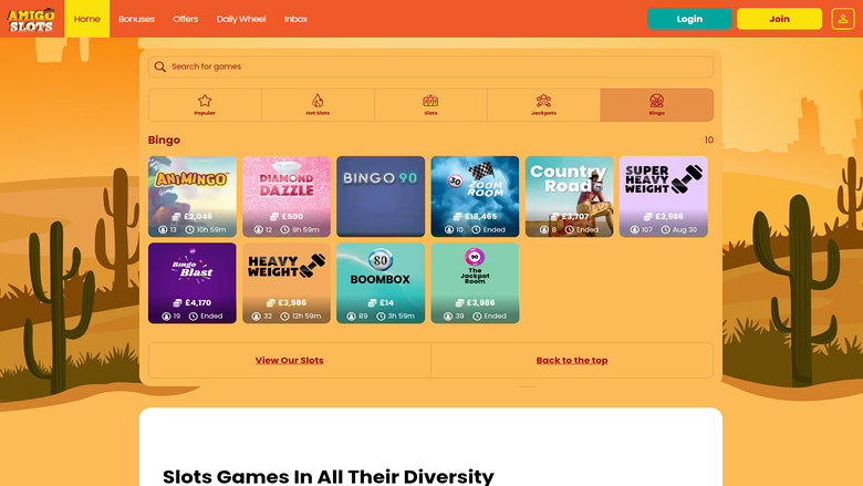 Amigo Slots Casino — Bingo