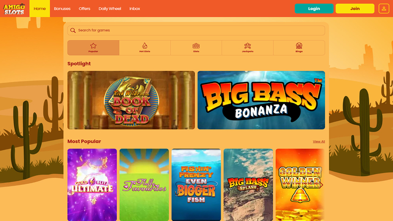 Amigo Slots Casino — Games lobby