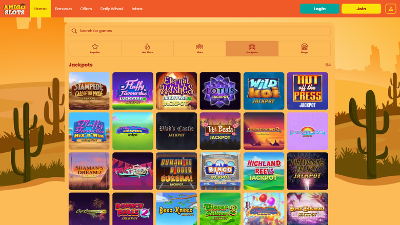 Amigo Slots Casino — Jackpot games