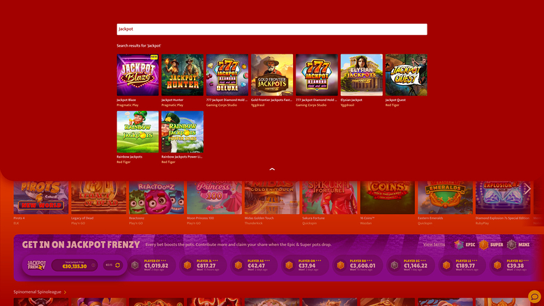 Amok Casino — Jackpot games
