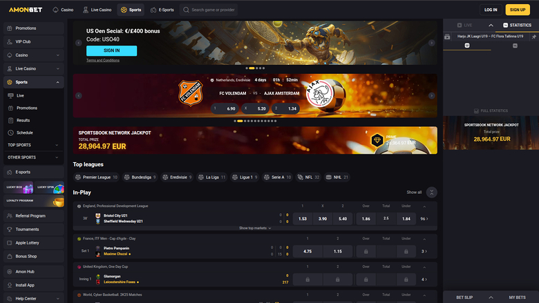 AmonBet Casino — Sportsbook