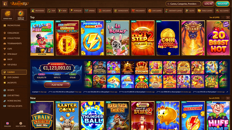 AmunRa Casino — Games lobby