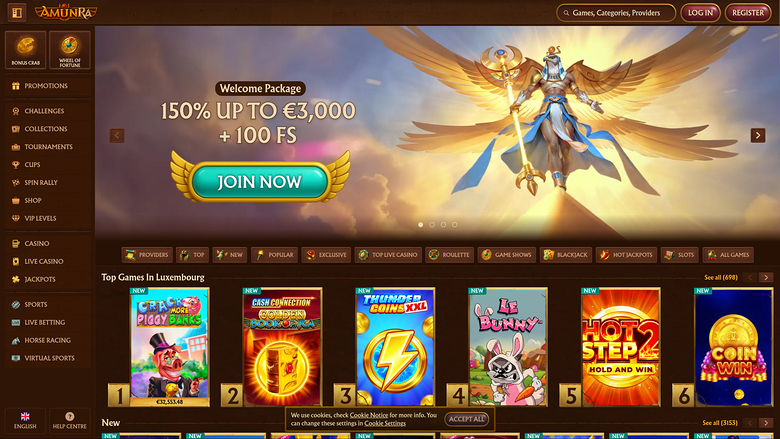 AmunRa Casino — Homepage