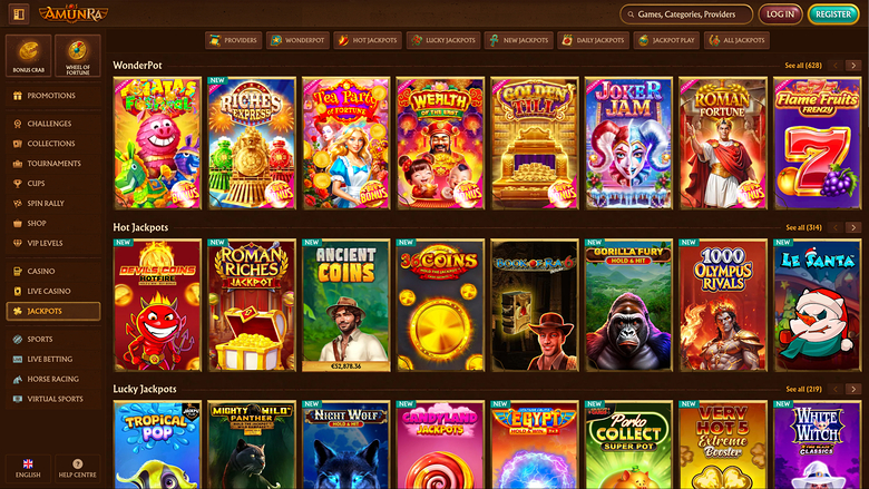 AmunRa Casino — Jackpot games
