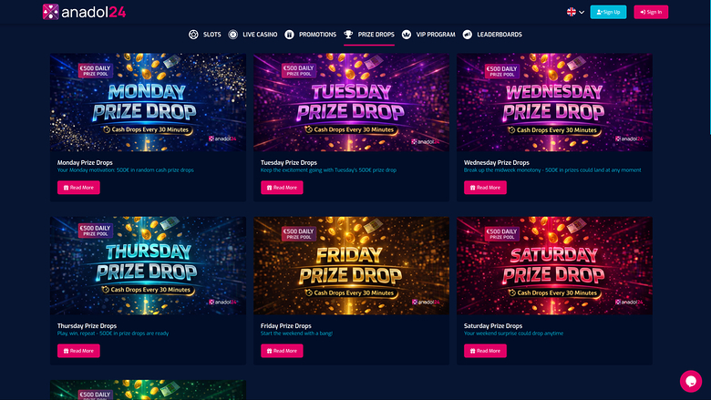 Anadol24 Casino — Prize drops