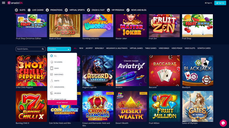 Anadol24 Casino — Developers dekstop