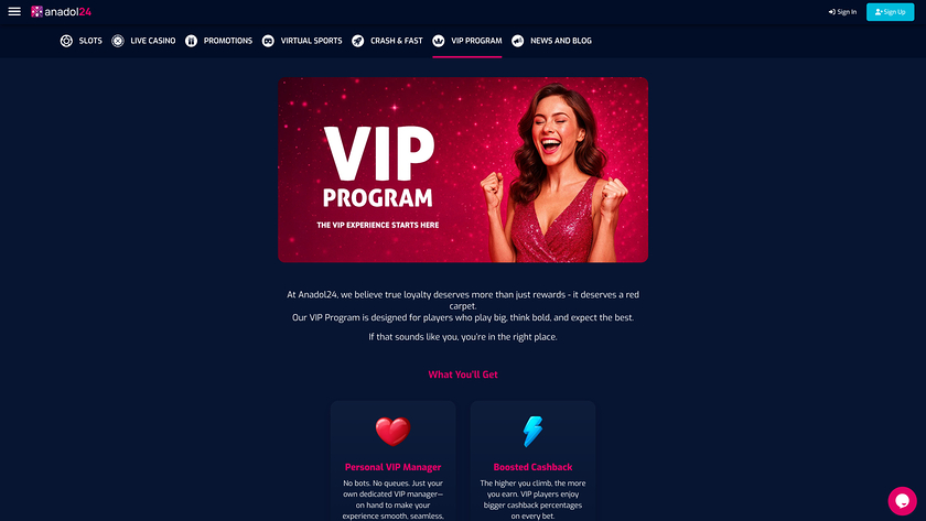 Anadol24 Casino — VIP section