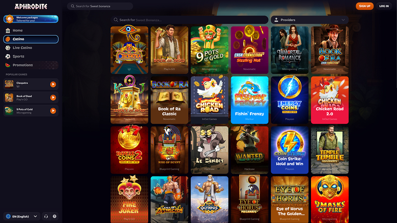 Aphrodite Casino — Games lobby