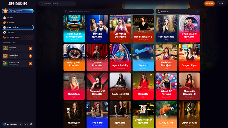Aphrodite Casino — Live