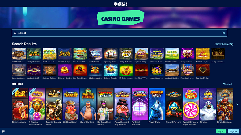 Arctic Casino — Jackpot games