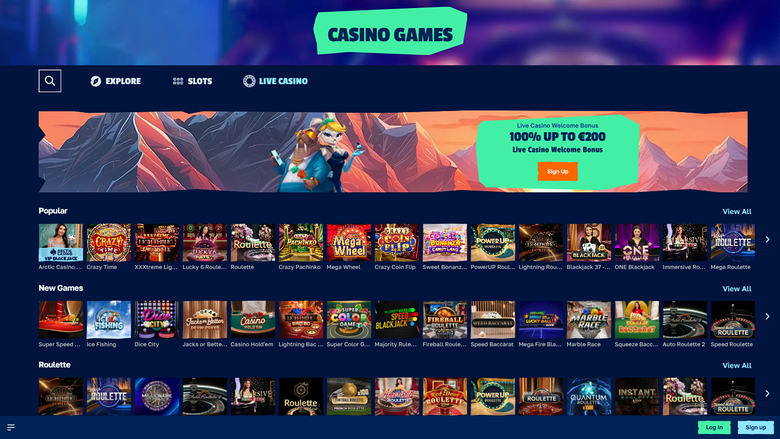 Arctic Casino — Live dealer lobby