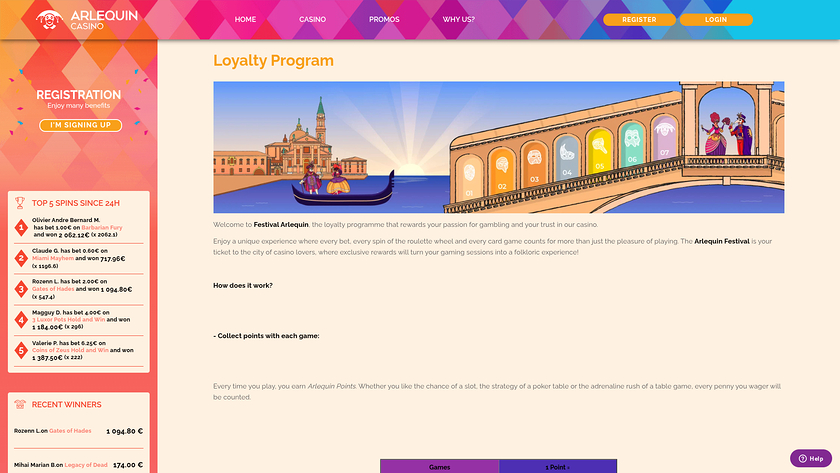 Arlequin Casino — VIP section
