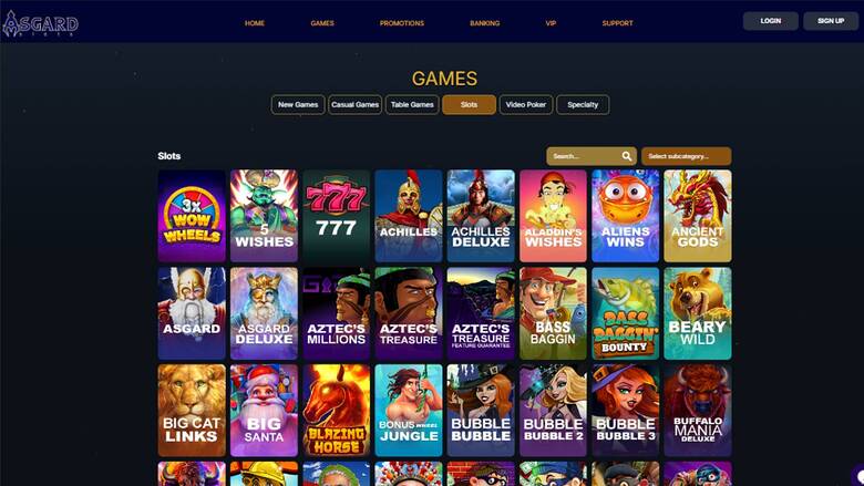 AsgardSlots Casino — Games lobby