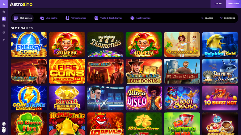 Astrozino Casino — Games lobby