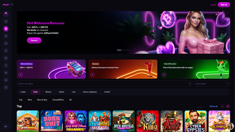 Auf Casino — Games lobby