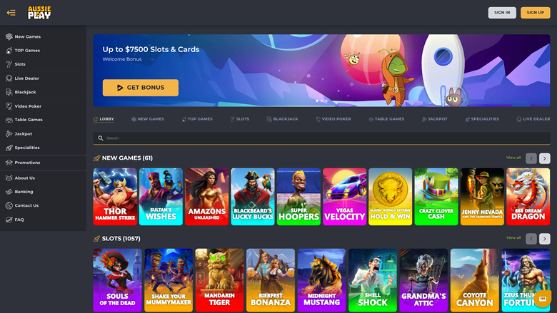 Aussie Play Casino — Homepage
