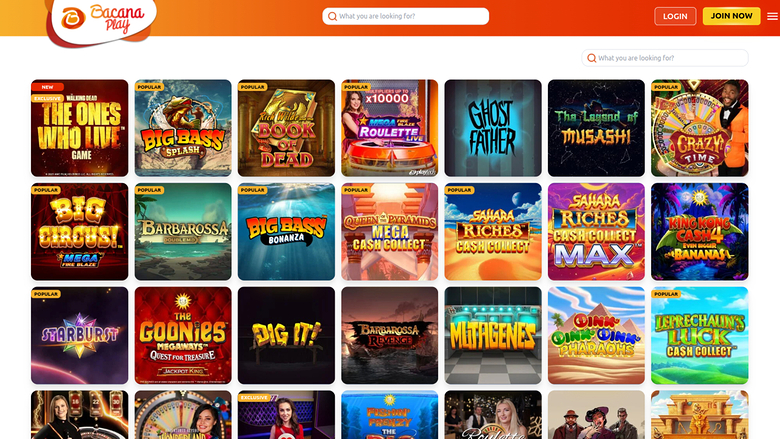 Bacana Play Casino — Games lobby
