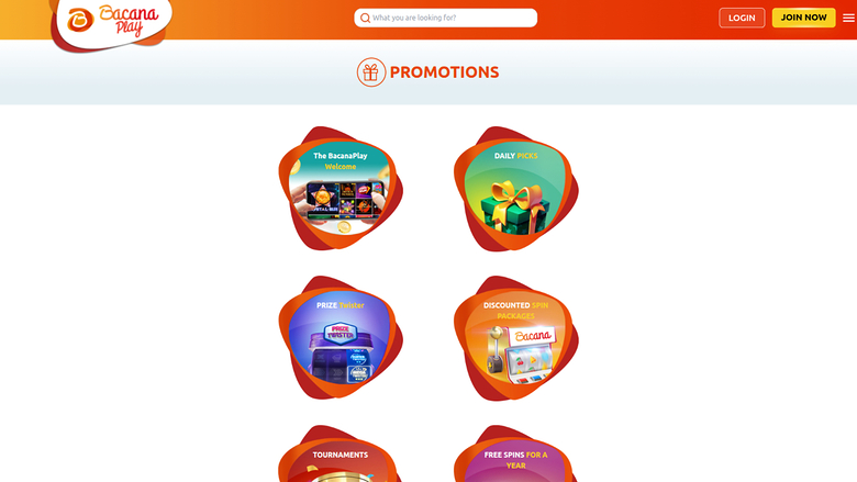 Bacana Play Casino — Promotions page