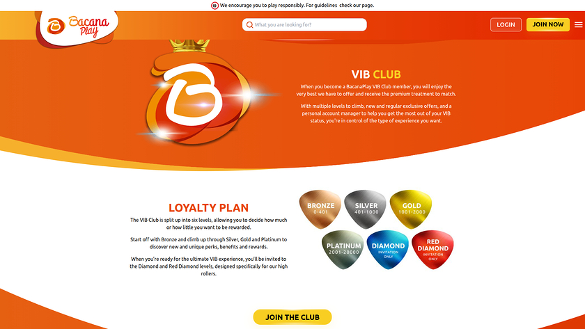 Bacana Play Casino — VIP section