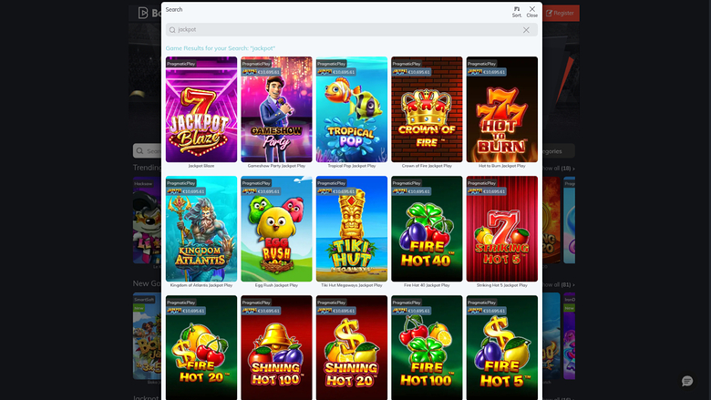 Bahigo Casino — Jackpot games