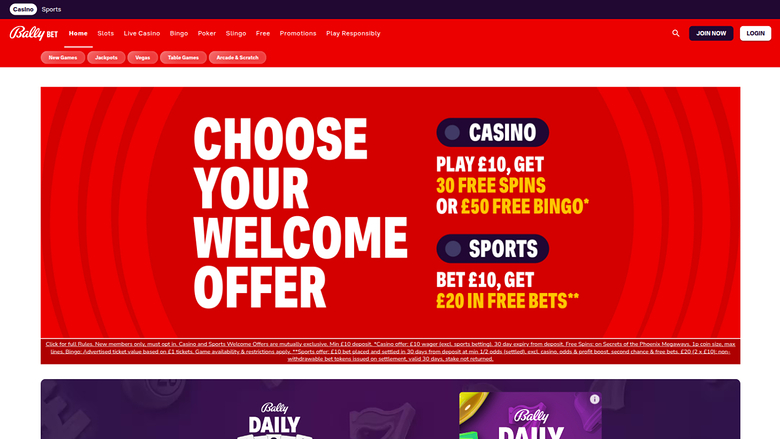 Bally Casino — Homepage