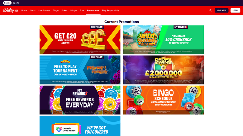 Bally Casino — Promotions page