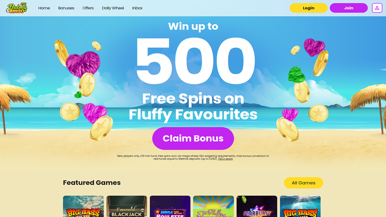 Balmy Bingo — Homepage