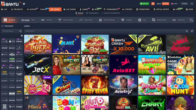 BantuBet Casino — Games by studio