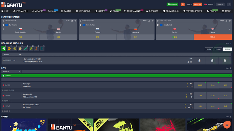 BantuBet Casino — Sportsbook