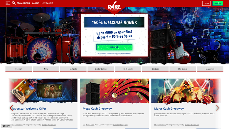 Barz Casino — Homepage