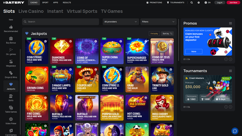 Batery — Jackpot games