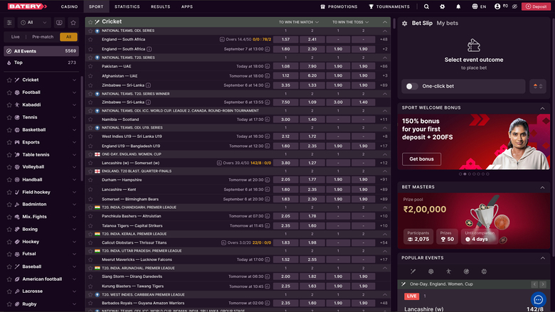 BateryBet Casino — Sportsbook