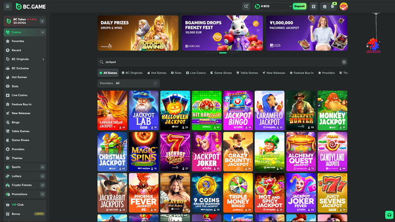 BC.Game Casino — Jackpot games