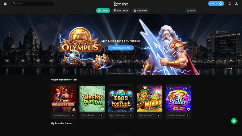 bCasino — Games lobby