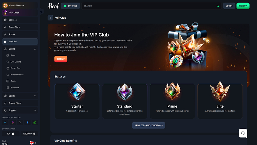 Beef Casino — VIP section