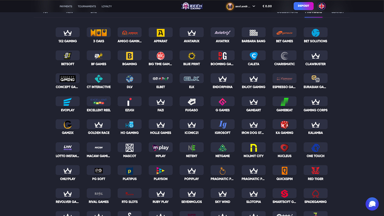 Beem Casino — Games by studio