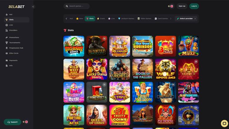 Belabet Casino — Games lobby