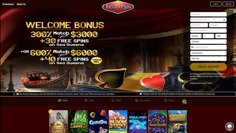 Bella Vegas Casino — Homepage