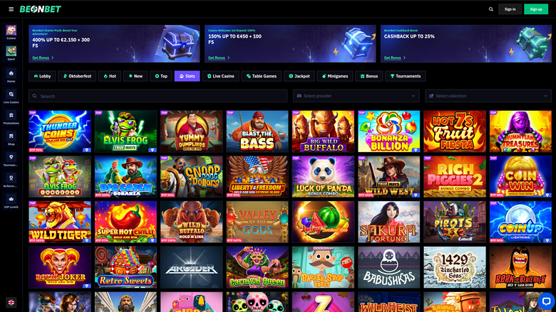 Beonbet Casino — Games lobby
